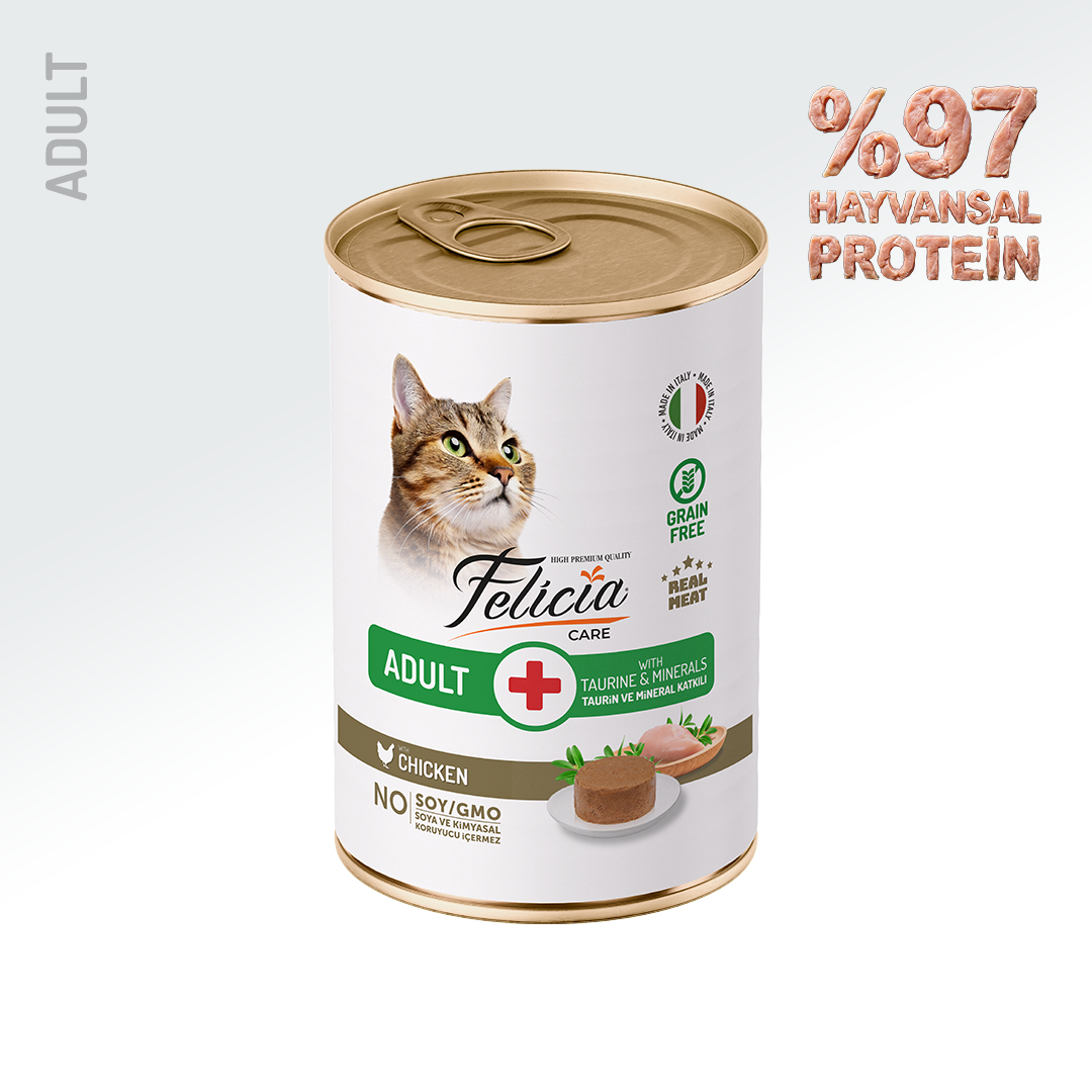 Felicia Yetişkin Tahılsız Tavuklu Kedi Konserve 400g
