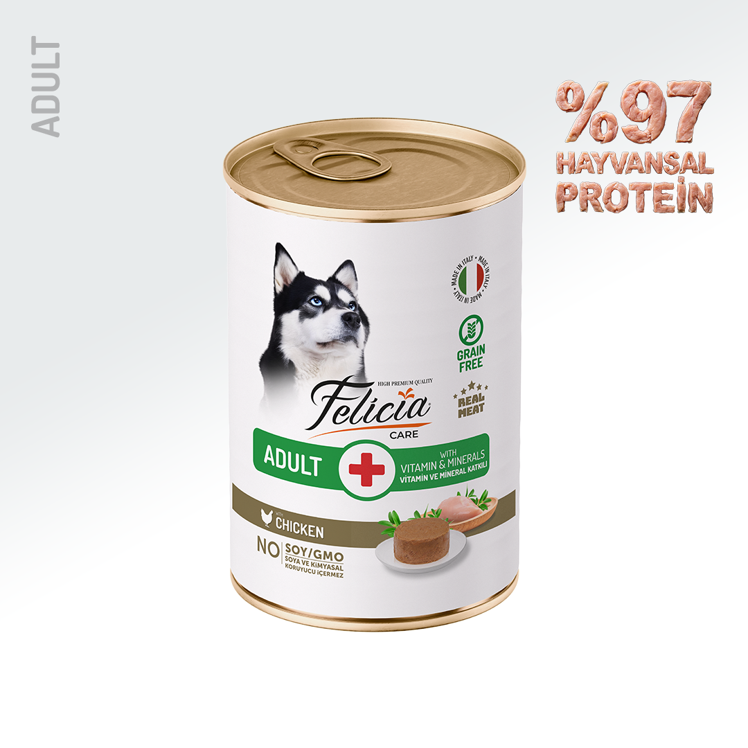Felicia Yetişkin Tahılsız Tavuklu Köpek Konserve 400g
