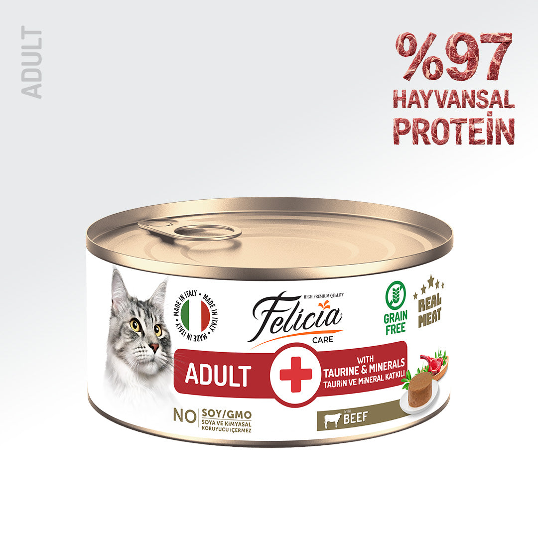 Felicia 85 Gr Sığır Etli Ezme Yetişkin Kedi Konserve Maması
