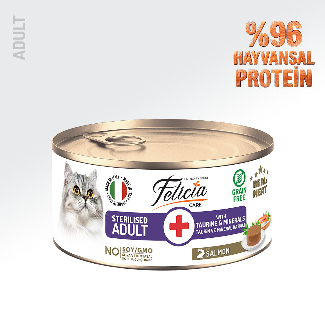 Felicia 85 Gr Somonlu Ezme Kısırlaştırılmış Kedi Konserve Maması
