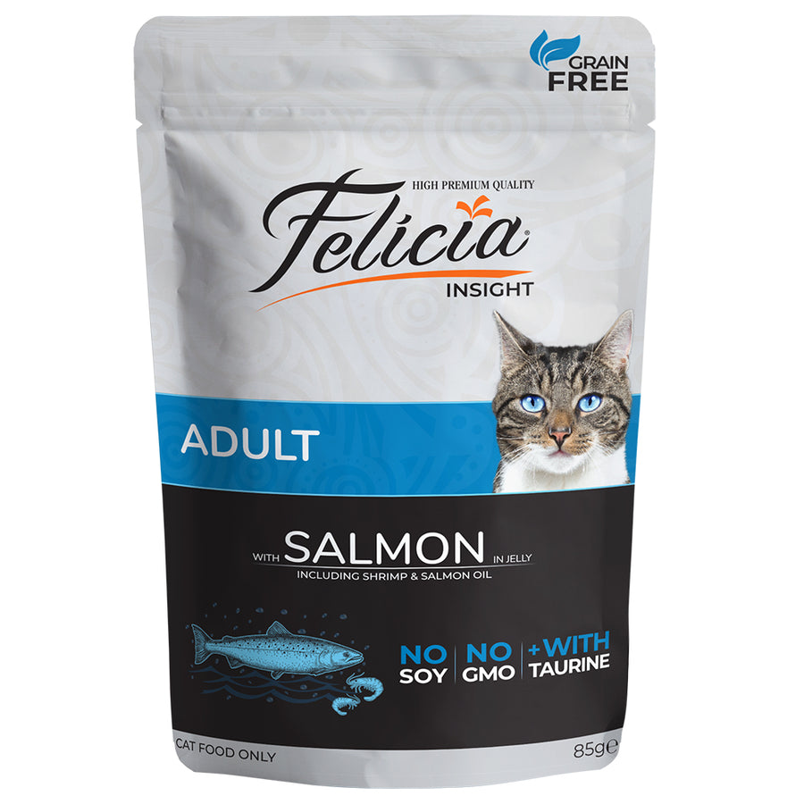 Felicia Tahılsız Pouch Yetişkin Somonlu Yaş Kedi Maması 85 gr
