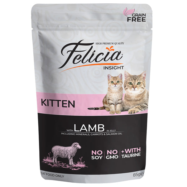 Felicia Tahılsız Pouch Yavru Kuzu Etli Yaş Kedi Maması 85 gr