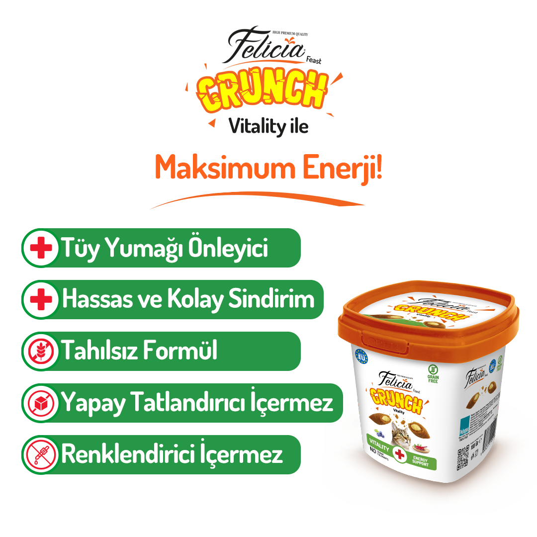Felicia Vitality Kedi Crunch Ödül Maması
